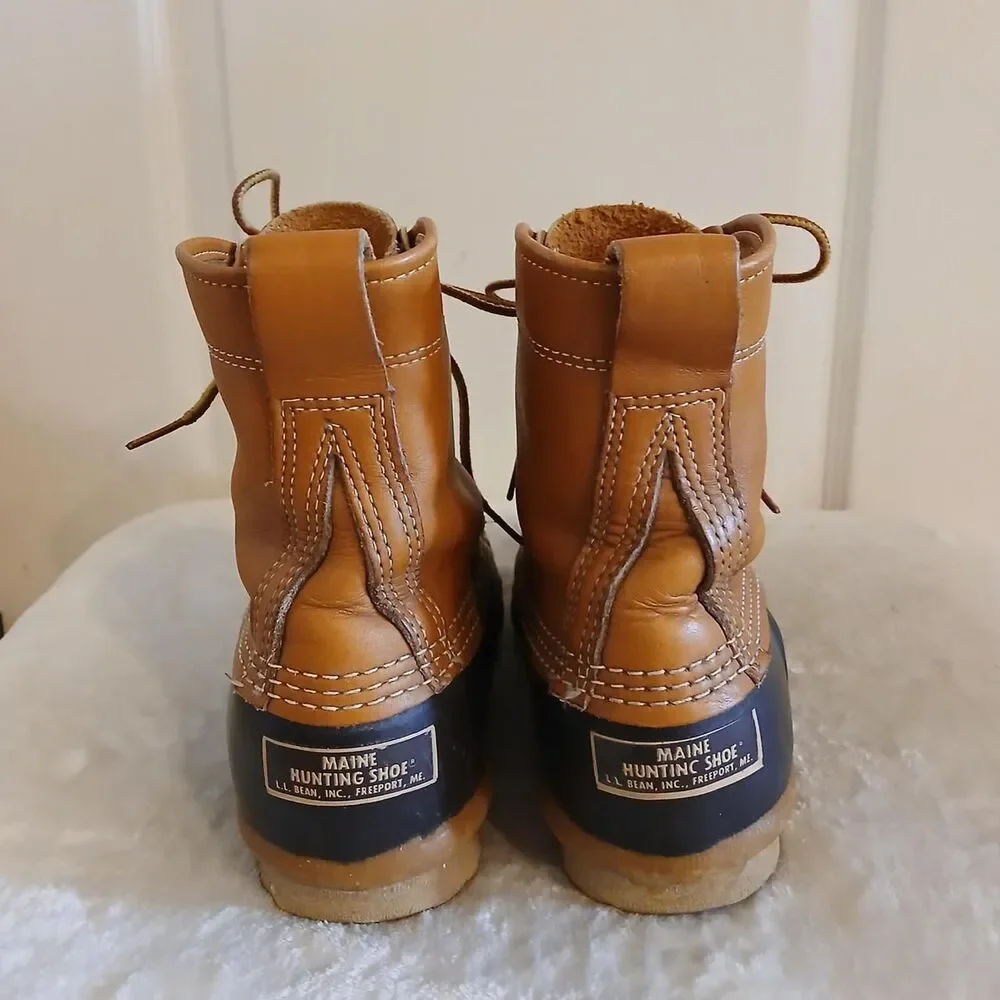 L.L.Bean Maine Hunting Boots Duck Boots Bean Boots Leather Rubber 7 Gorpcore